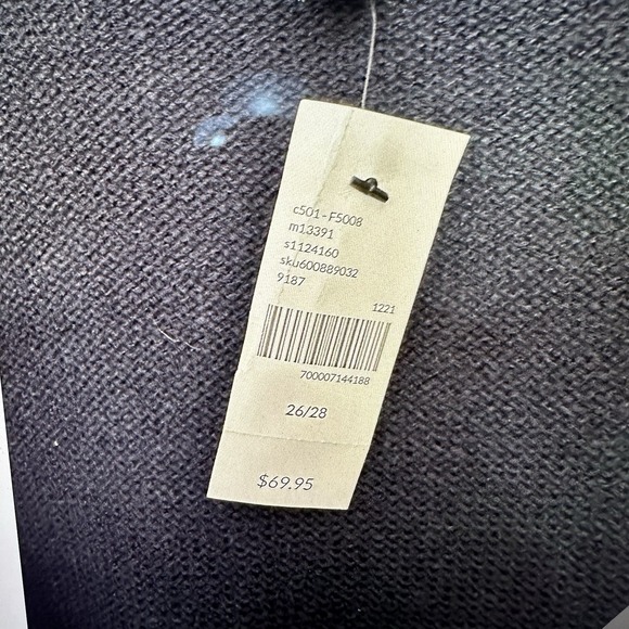 Lane Bryant Long Line Cardigan Sweater‎ Womens 26/28 Blue Multicolor Trim Duster - Picture 6 of 8